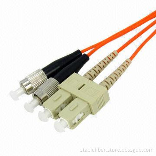 MM Simplex and Duplex SC/FC Fiber-optic Patch Cord with -40 to 85°C Operating Temperature